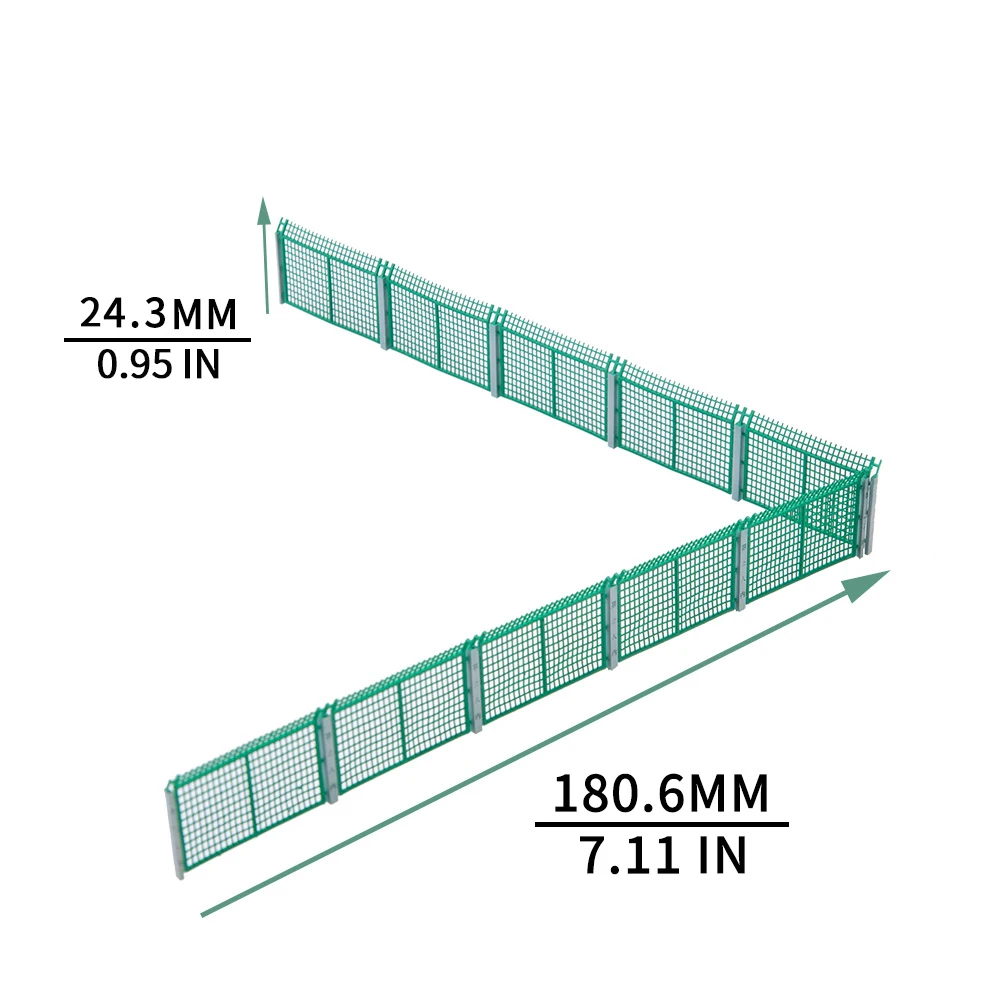 Simulation Railroad Track Fence Model ABS Rail Paling Kits Diy HO Landscape Layout Materials Diorama Kits 1Pcs/2Pcs