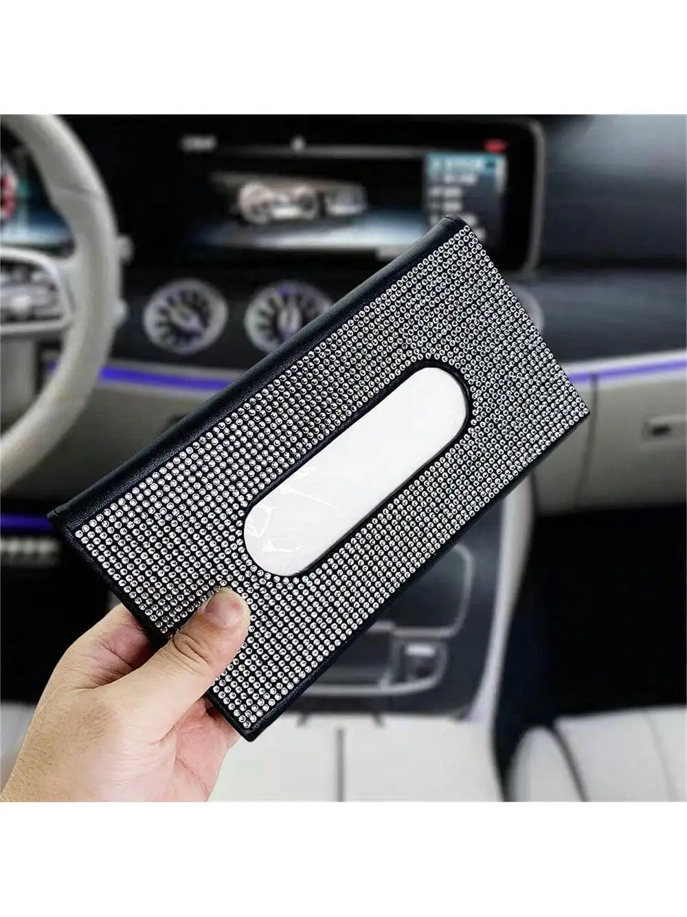 Car Tissue Holder,Bling Bling Car Sun Visor Tissue Box Holder,Tissue Holder For Car Visor,Car Visor Mask Holder,Car Visor&Backse