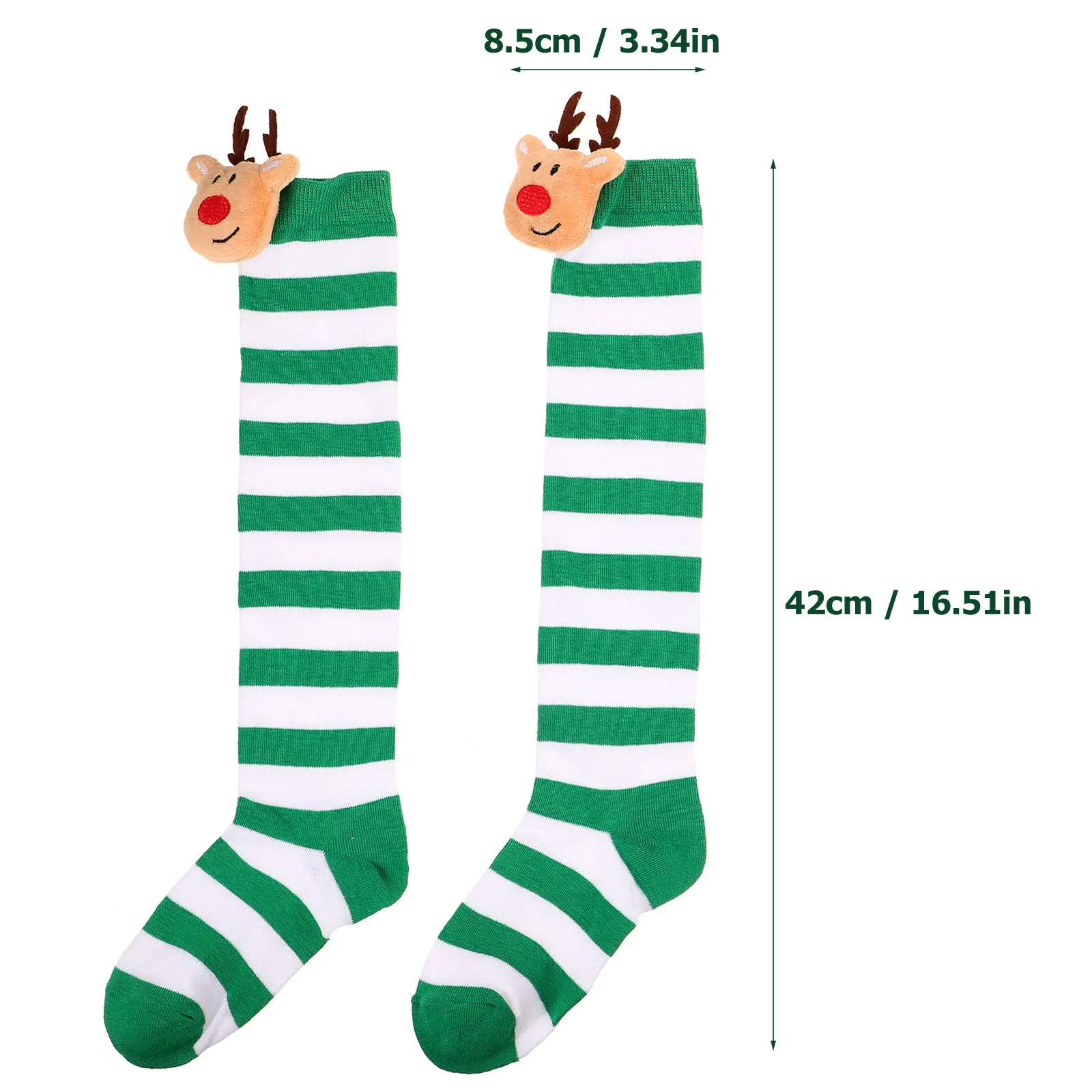 2Pairs Christmas Stockings Women Creative Patterned Socks Stretchy Universal Cozy Long Tube Casual Novelty Socks