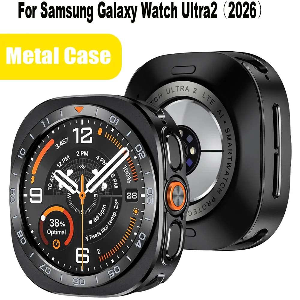 Numeric Metal Case For Samsung Galaxy Watch Ultra2 47mm (2026 ) Rugged Back Cover Ultra Thin Bumper Frame Protective Cover