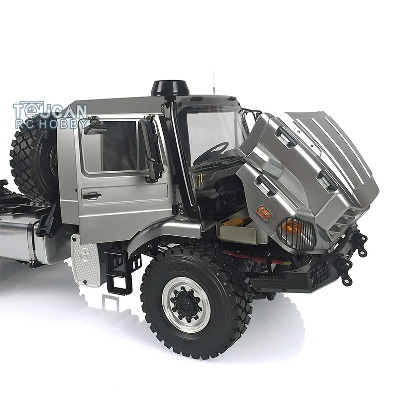 

26,5-дюймовый металлический шасси JDM 1/14, металлический внедорожный радиоуправляемый трактор-грузовик 6x6 с 2-скоростной коробкой передач, дифференциальными мостами, модель для мальчиков