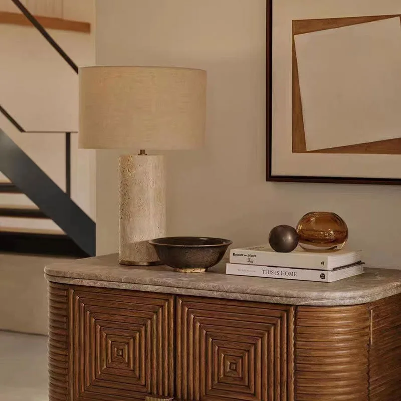 Candeeiro de mesa em mármore hotel sala de estar estudo quarto candeeiro de cabeceira