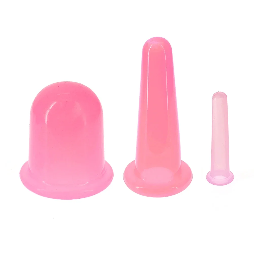 3pcs Cupping Therapy Kit Massage vacuum cupping cans jars silicone cans for face massage anti cellulite Anti-wrinkle