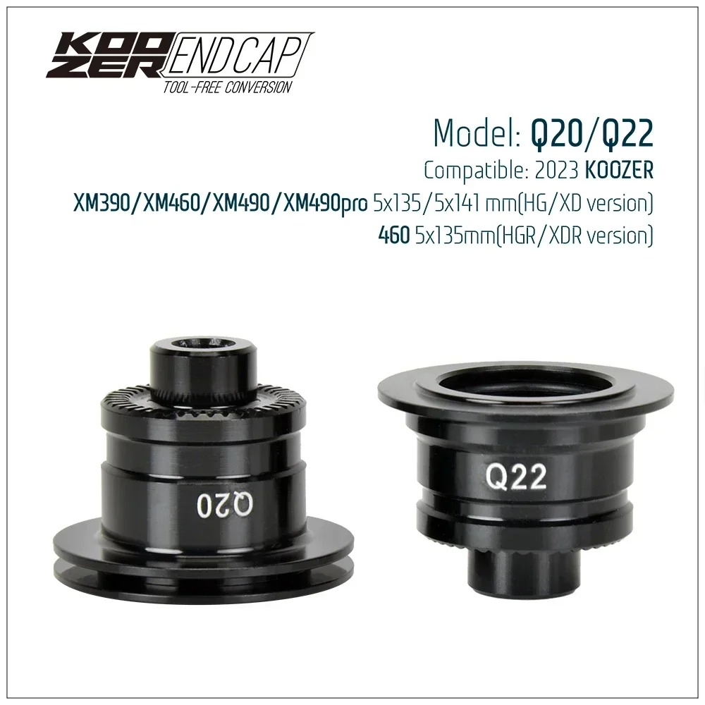 Koozer Hub Endcap 23 جديد XM490 460 450 إصلاح أجزاء 5x100 9x100 10x135 QR 15x100 12x142 مللي متر من خلال 12x135 110 148 محول محول #6