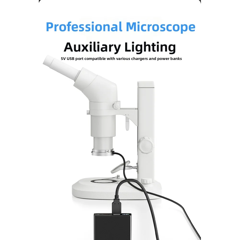 72 LED Ring Light for Microscope Featuring USB Power Polarized Lens and Adjustable Brightness Dustproof for Repair