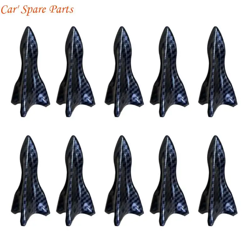 

Y4UA 10pcs Universal Shark Fin Diffuser Vortexs Generator Bumper Spoiler Attachment Upgrades for Car Roof Spoilers & Bumpers