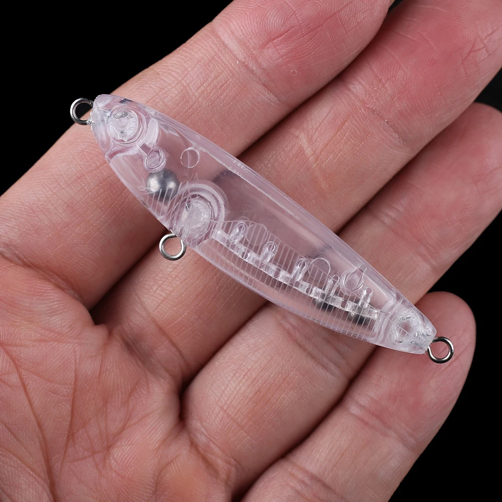 Chan’sHuang 30PCS Unpainted Blanks Bait 60MM 5G Topwater Rattle Spook Pencil DIY Handmade Artificial Fishing Lure