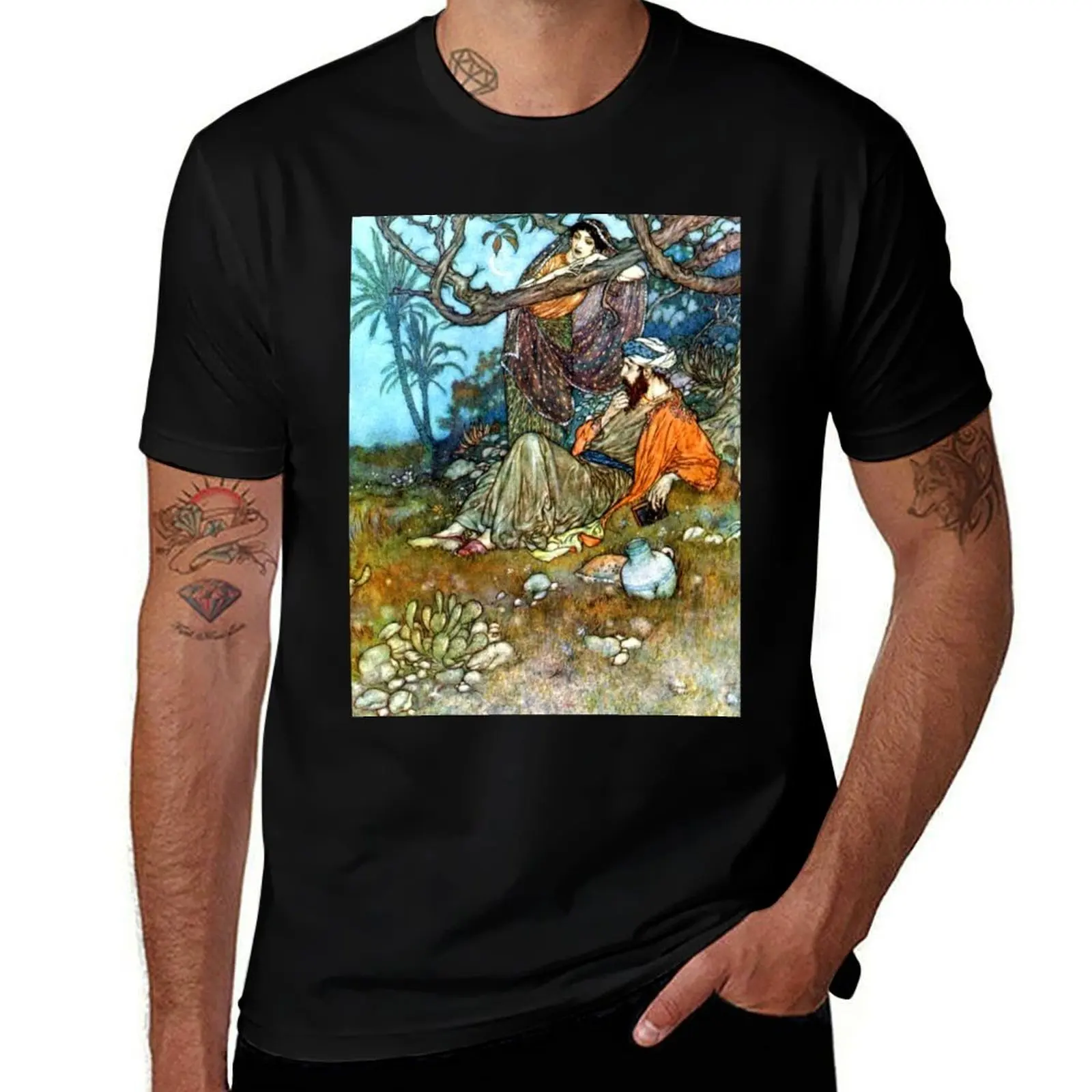 

A Loaf of Bread - The Rubaiyat of Omar Khayyam - Edmund Dulac T-Shirt Trend Art Print T-Shirt