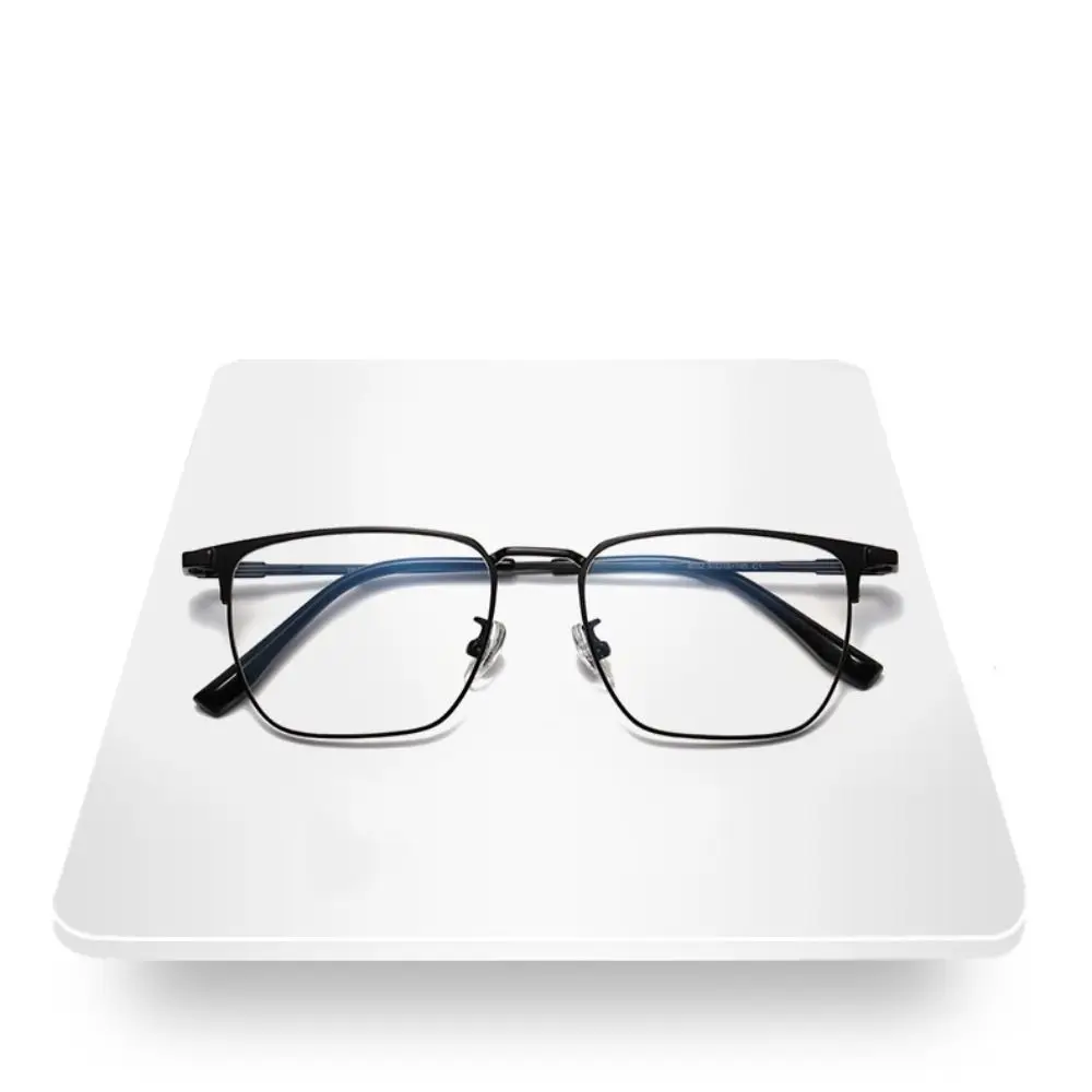 Metal PC Reading Glasses Black Decorative Glasses Presbyopia Eyeglasses Square Anti Eyestrain Reading Glasses Men and Women