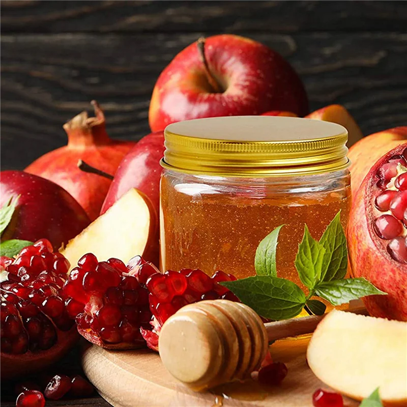 【MUST-HAVES】 Tarro de plástico de 12 piezas con tapa, tarro transparente con tapa, tarro de plástico Mason, contenedor de almacenamiento de cosméticos, almacenamiento de limo J