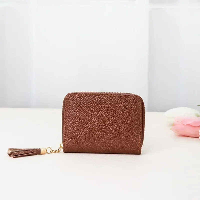 Women\'s Tassel Wallet Fashion PU Leather Zipper Mini Wallets Coin Money Pouch Purse ID Credit Card Holder Short Clutch for Girls