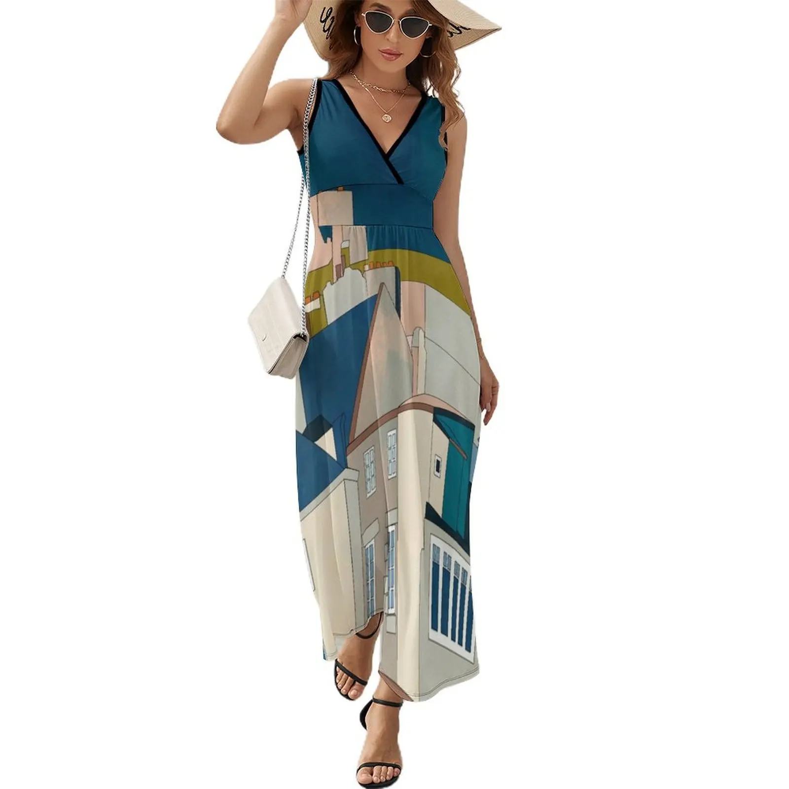 Brittany Illustration France Sleeveless Dress Dress woman dresses with long sleeves Female clothing