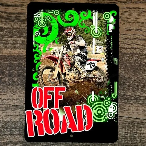 Off Road Dirt Bike Motocross Motorcycle  Metal Wall Sign
