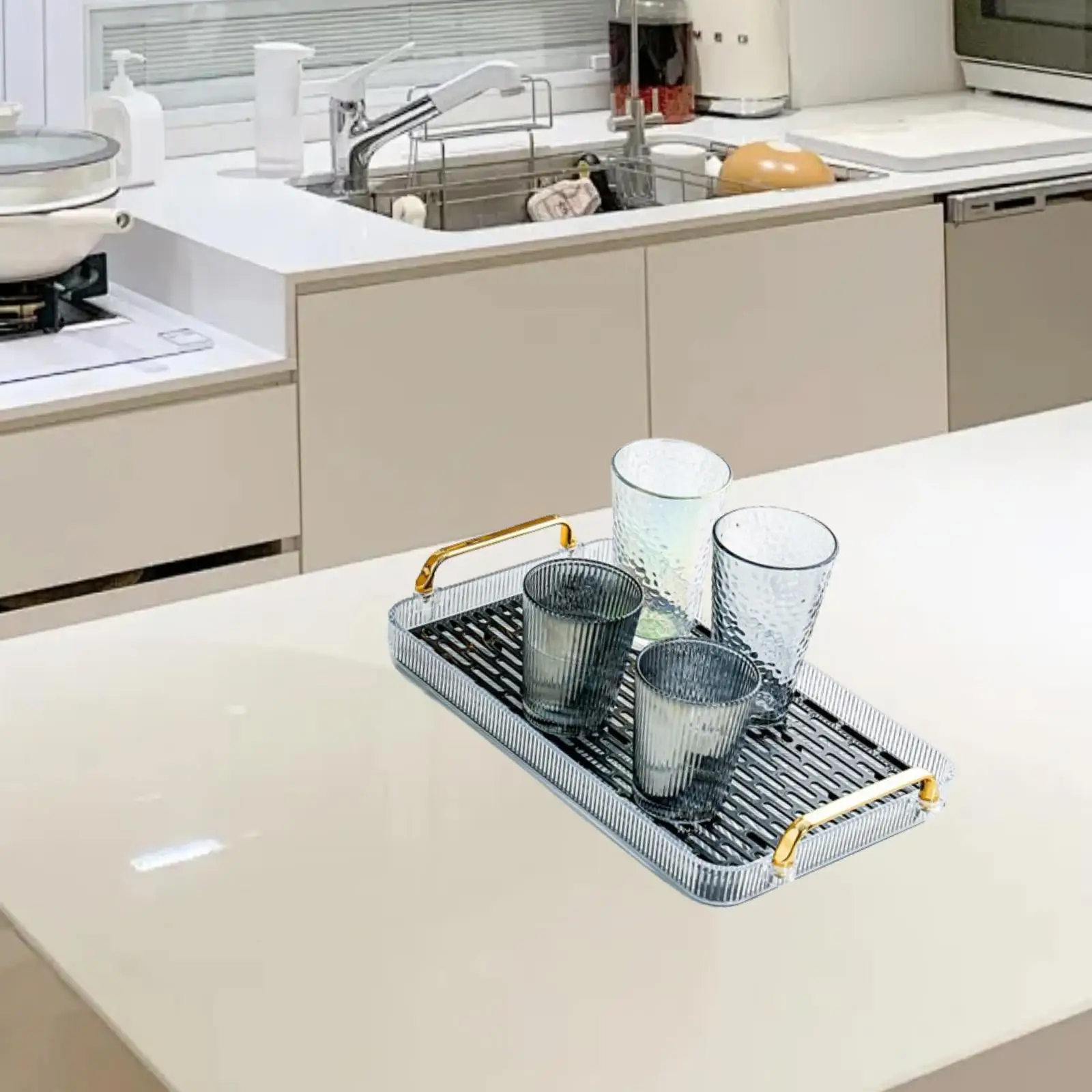 

Сервировочный поднос с ручками, легкий держатель для чашек для вечеринок, домашней гостевой комнаты