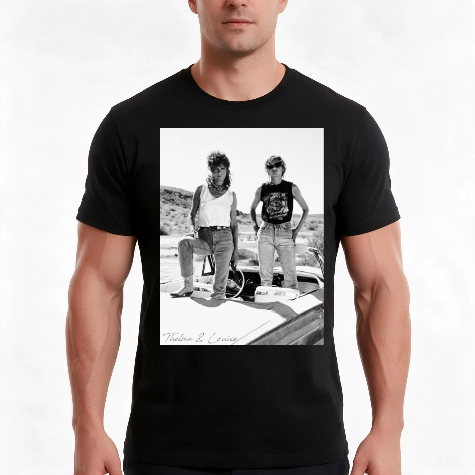 Thelma And Louise T-Shirt Summer Casual Cotton Tee Oversized Streetwear Tops Vintage Graphic Print Loose Fit Short Sleeve