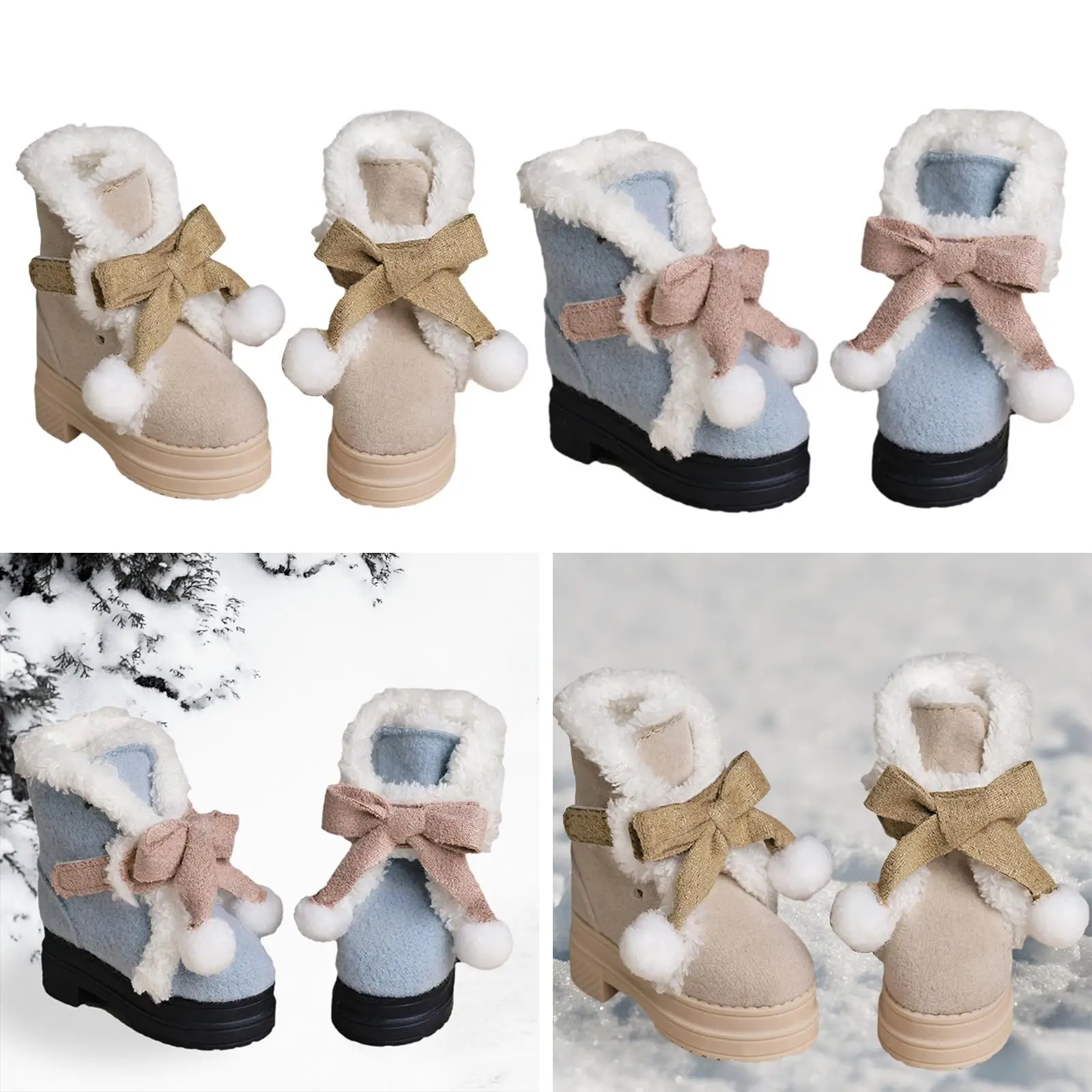 

1/4 Scale Female Doll Shoes, Winter Shoes Creative Realistic Doll Dress up