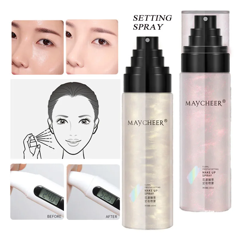 MAYCHEER Blossom Essence Setting Mist Makeup Setting Spray Moisturizing Hydrating Oil Control Non-Peel Off Fast Setting Makeups