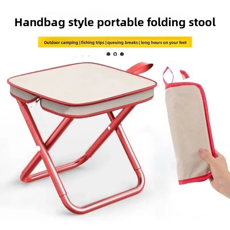 

Outdoor folding chair portable small bench fishing chair ultralight camping picnic queue portable handbag stool small horse za