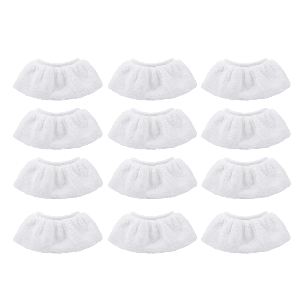 مجموعة قماش بديلة من الألياف الدقيقة لتنظيف البخار - 12 × غطاء بديل لأدوات التنظيف قطع غيار الأجهزة المنزلية #2