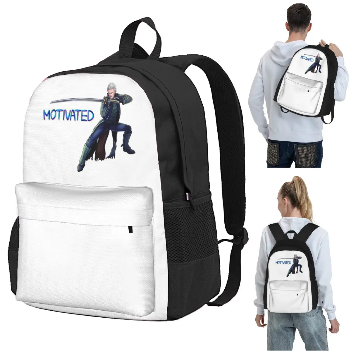 

Devil Video Games May Cry Backpack Student BookBag Kids School Bag Computer Shoulder Bags for Men Women