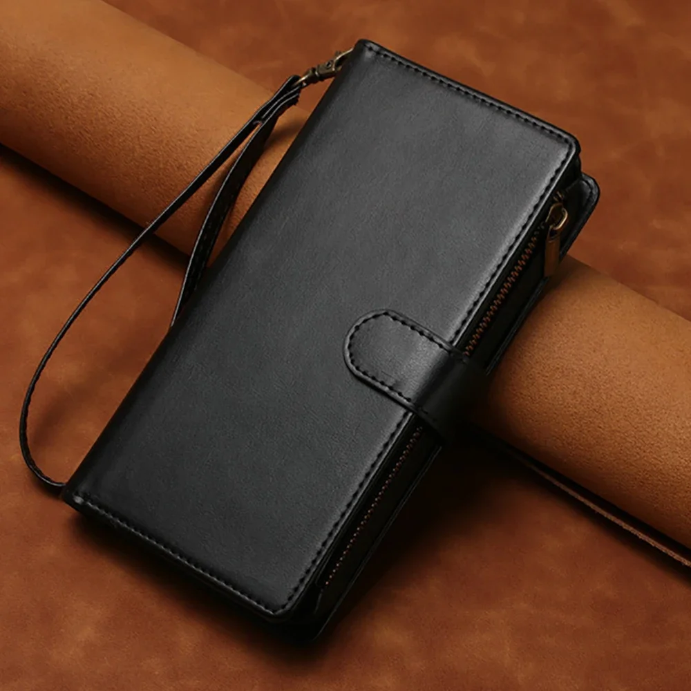 

For Poco F7 X7 M7 Pro 5G 2025 Zipper Wallet Case 9-Card Leather Funda For Xiaomi Poco F7 Ultra Case Mi Phone X7 X 7 M7 Cover