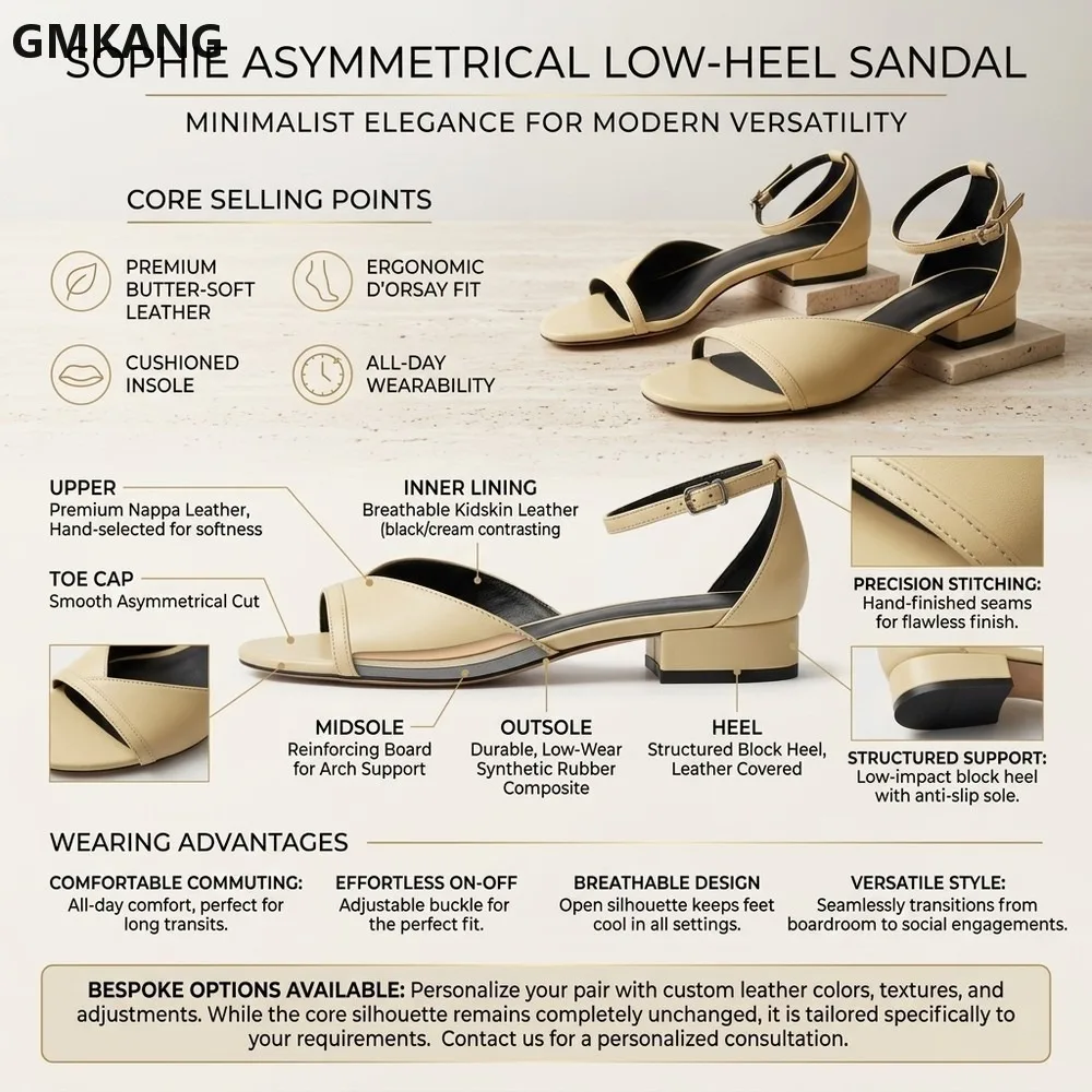 GMKANG Women’s Pointed Toe Flats, Matte Leather Ankle Wrap, Solid Heel Cover Shoes, Comfortable Slip-On for Office & Daily