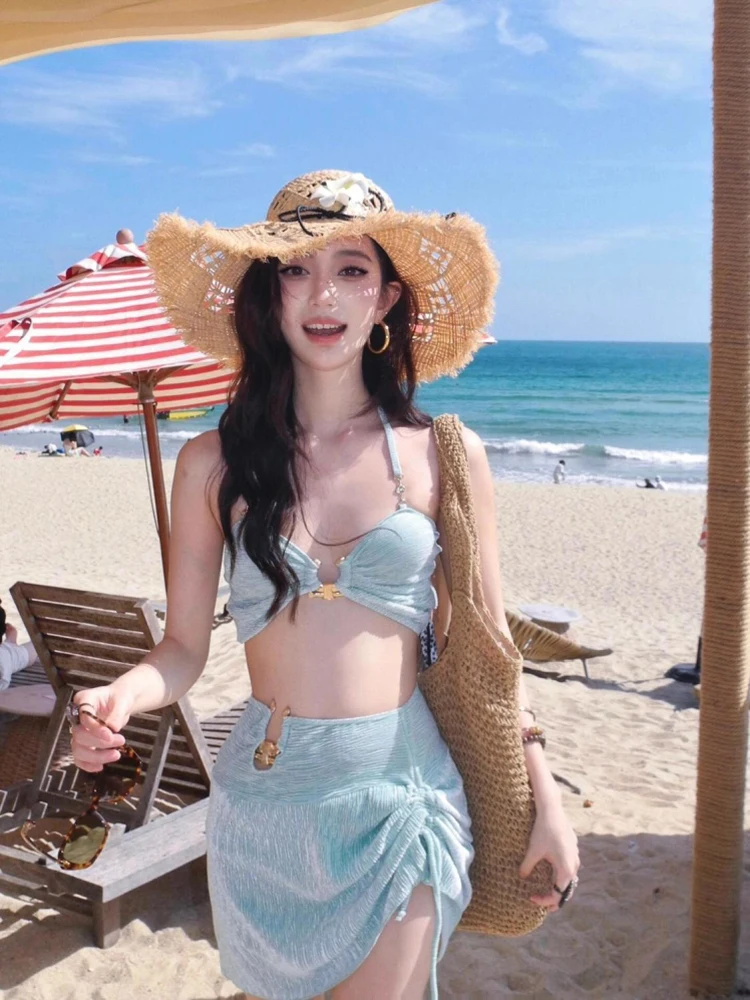 

Сексуальный комплект бикини из двух частей: ретро-стиль, роскошное качество, для пляжного отдыха, женский термокупальник для спа, раздельный купальник из нейлона и спандекса