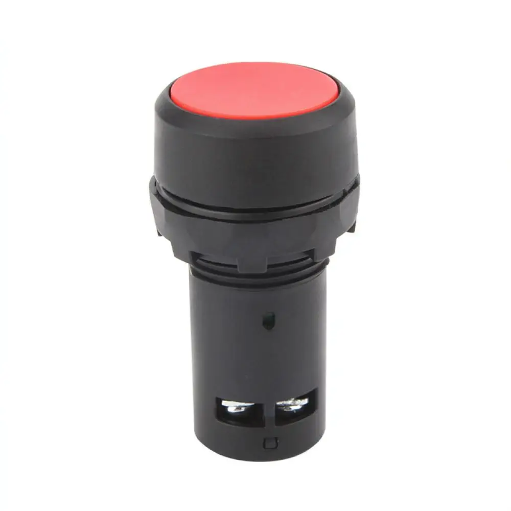 EB2F 22mm Illuminated Pushbutton Switch Self Reset Flat Design Electrical Control Panel Momentary Signal Indicator Lamp