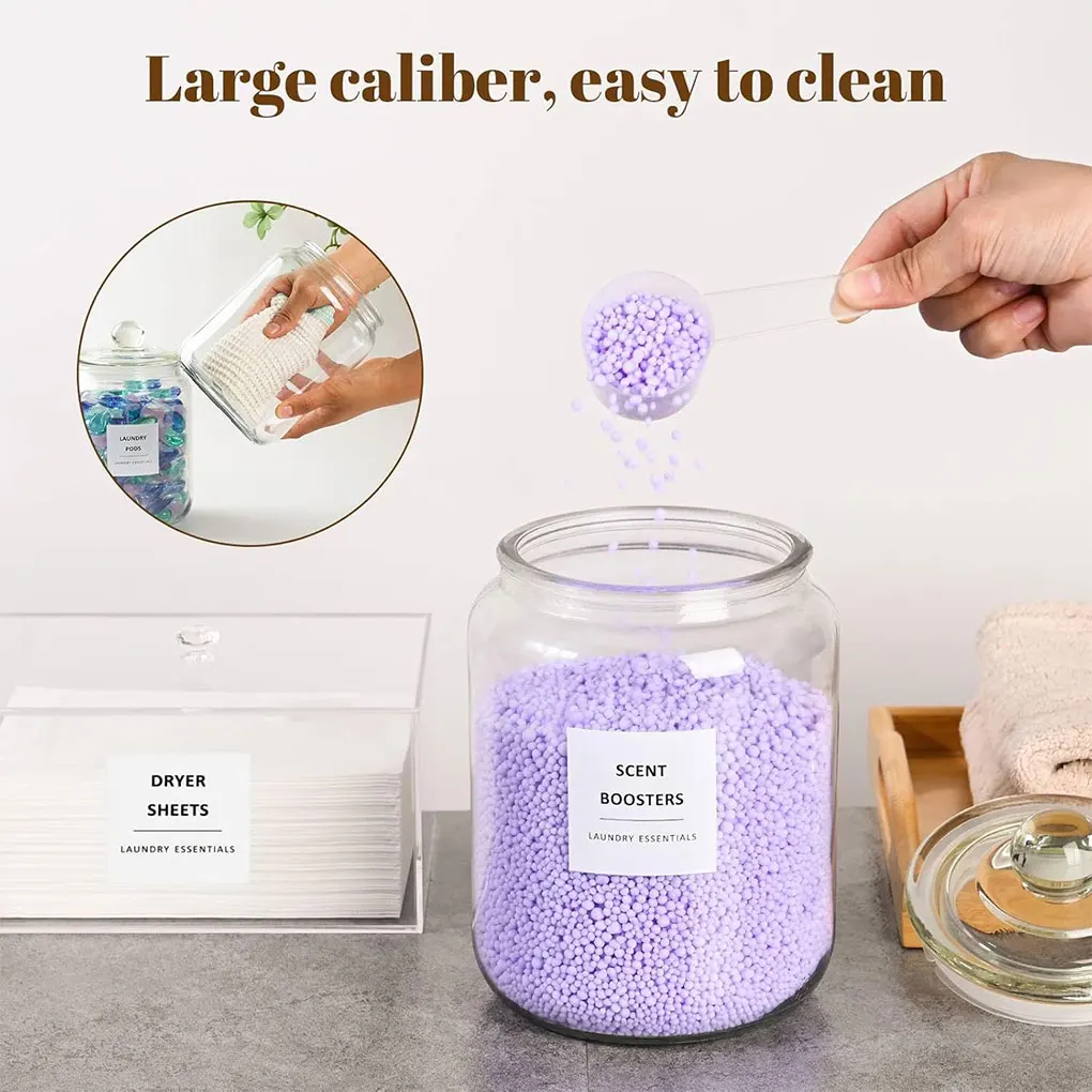 Laundry Pods Glass Jars - Half Gallon Airtight Containers for Organization and Storage Laundry Room Detergents Powder