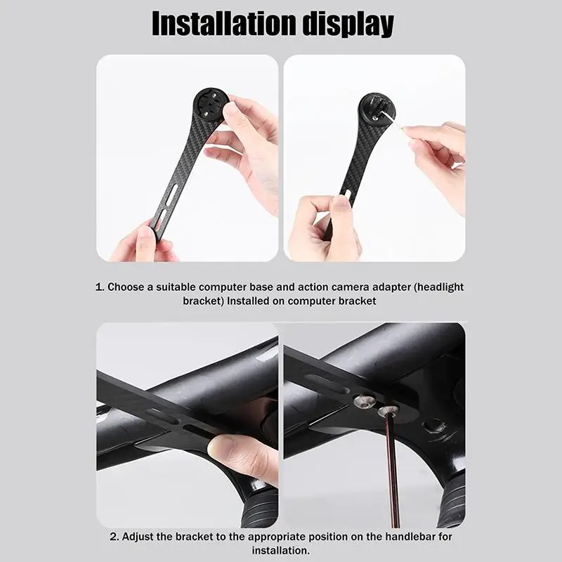 〔ODS13〕143mm 130mm 160mm Carbon Fiber Bike Computer Mount Extended Holder Road Bike Integrated Handlebar For Bicycle Accessories view 6