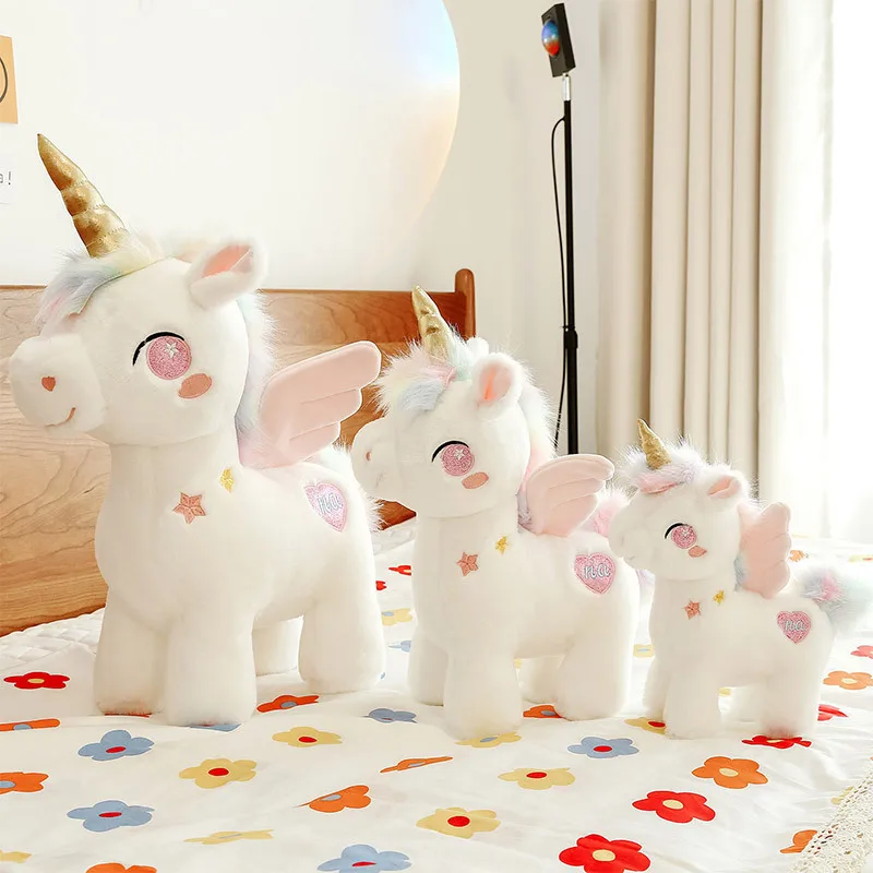 25cm Cute Unicorn Plush Toys Lovely Soft Stuffed Cartoon Animals Dolls For Birthday Christmas Gift Sleeping Plush Pillow