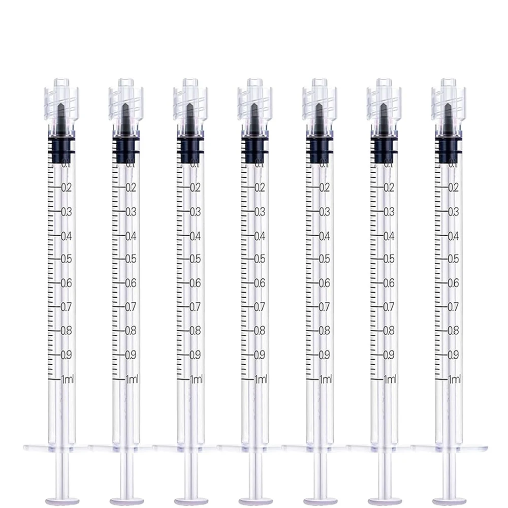 

200PCS 1ml Syringe, Luer Lock Tip | Precise Lab, Industrial, DIY Liquid Measurement & Transfer, Disposable