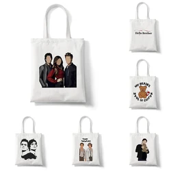 Kawaii The Vampire Diaries Shopping donna Tote Bag Bag Grocery Shopper Bag Cotton Shopper Bag Bolsa comprra Woven Sac Tissu