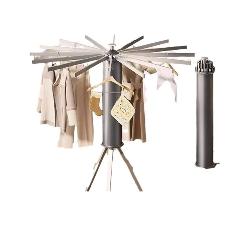 Clothes drying rack balcony household folding floor pole indoor hanging clothes rack octopus cool drying quilt artifact