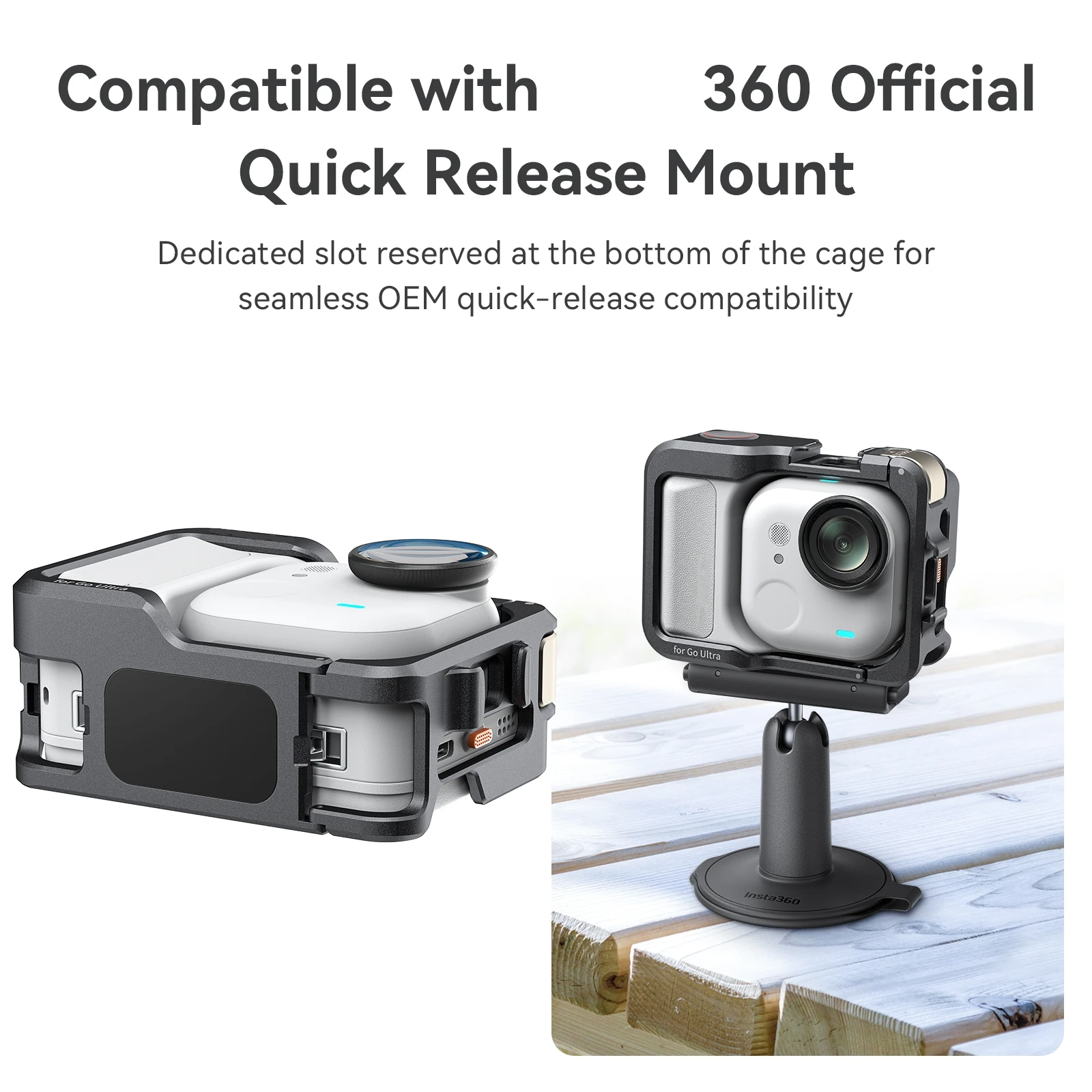 مناسبة لحافظة الحماية المعدنية Insta360 GO Ultra، وإطار من سبائك الألومنيوم، وإطار واقٍ سريع التحرير، وملحقات الكاميرا #5