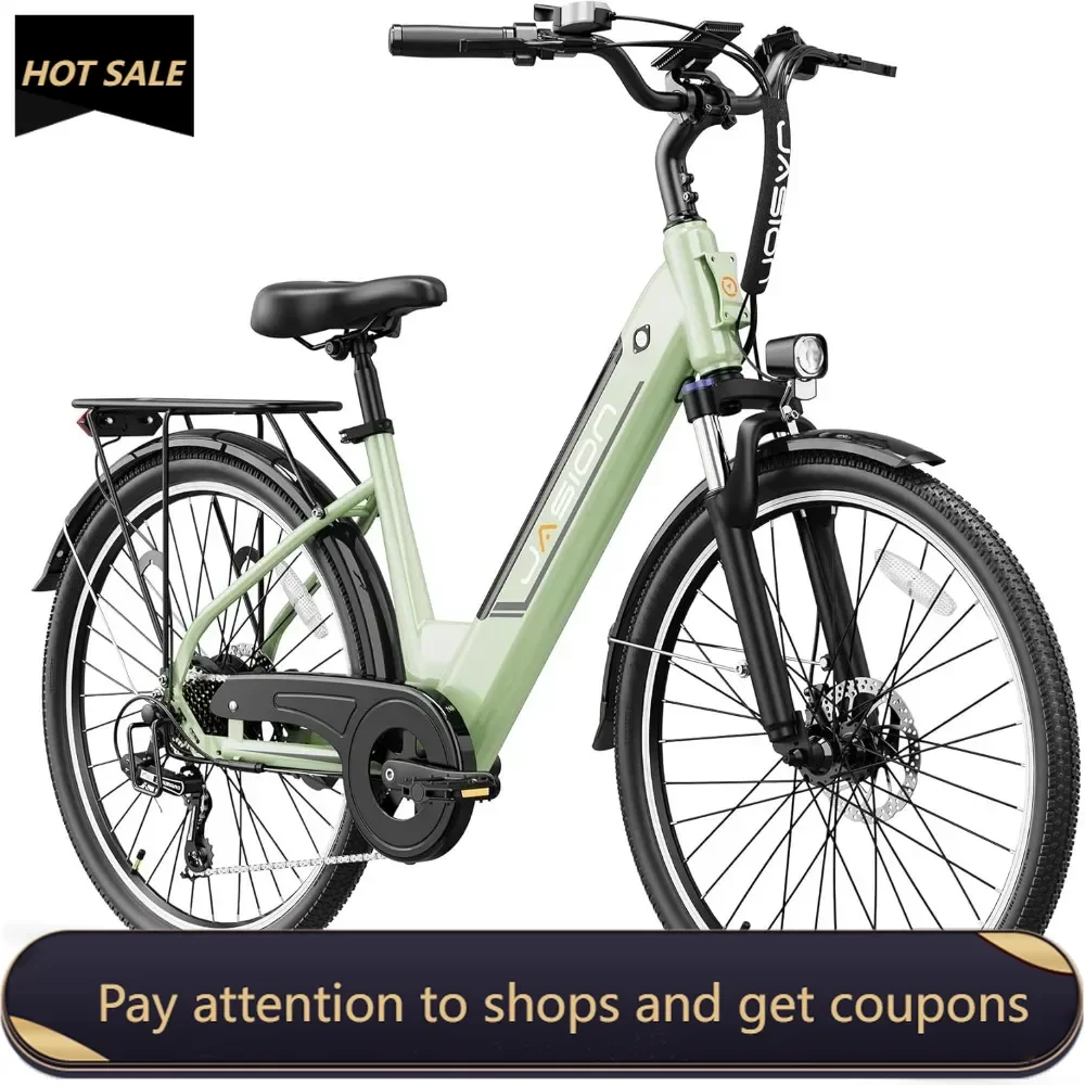 

Electric Bike for Adults, 1200W Peak Motor Max 62miles & 28MPH City Cruiser Ebike,26'' Commuter Ebike, 528WH Removable Battery