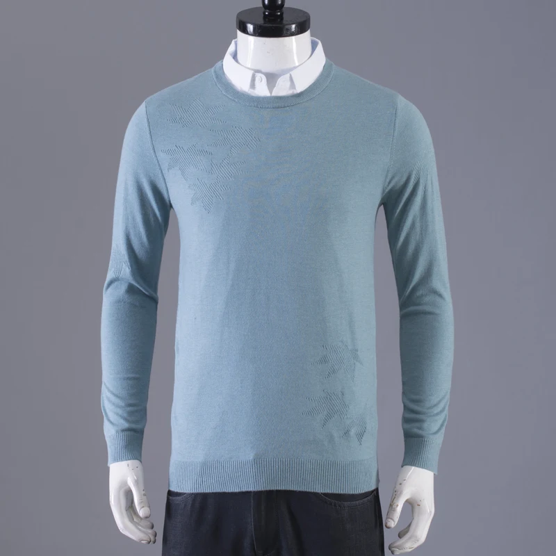 

Высококачественный мужской вязаный ажурный свитер, базовый многослойный свитер, весна-осень, повседневная прямая трубка, длинная све, молодежная мода