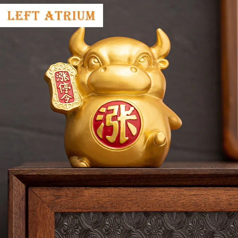 

Creative Zodiac Fun Beast Ceramic Teapet Stock Market Golden Rising Limit Bull Tea Play Figurine Crafts Office Table Lucky Model