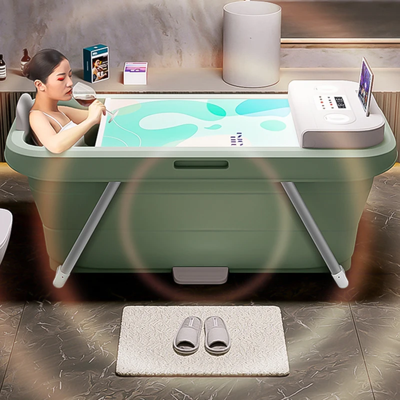 

Adults Steam Hair Washing Collapsible Spa Bathtub Plastic Foot Soak Large Vasca Da Bagno Bathroom ZY25XP