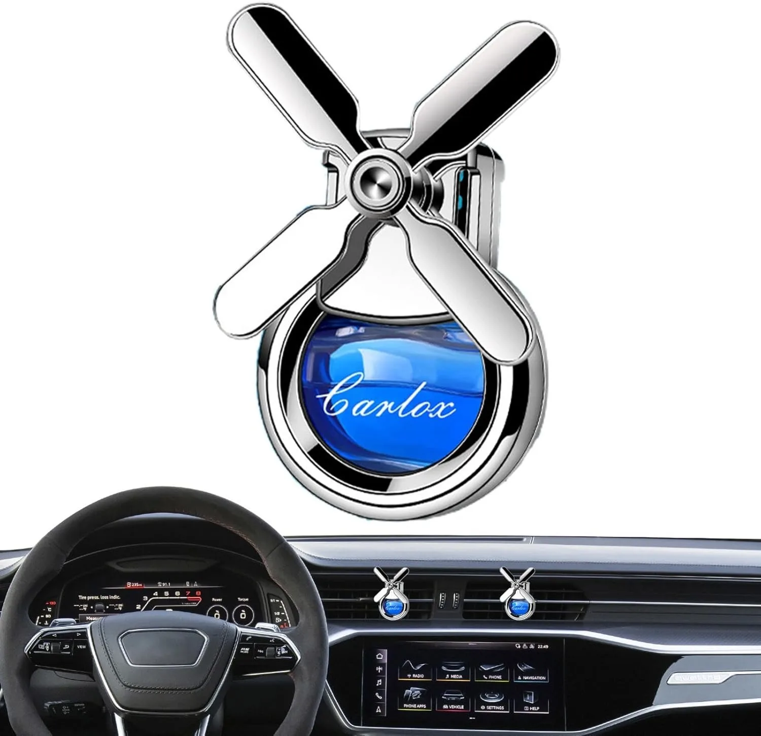 Car diffuser vent clip | Rotary car perfume diffuser, car air windmill freshener, vent clip durable fragrance, suitable for vent