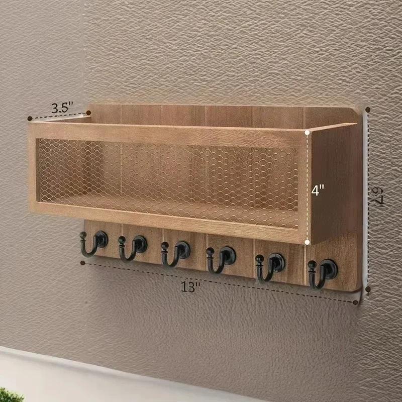 

Wall-Mounted Key and Mail Organizer - Stylish Key Rack for Kitchen, Living Room, Mudroom, and Office kitchen organizer