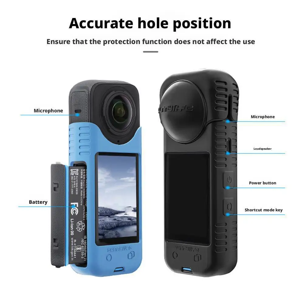 

Lens Cover Suitable For Insta360 X5 Silicone Lens Hood Split Design Easy To Install And Remove Lens Protector Accessories