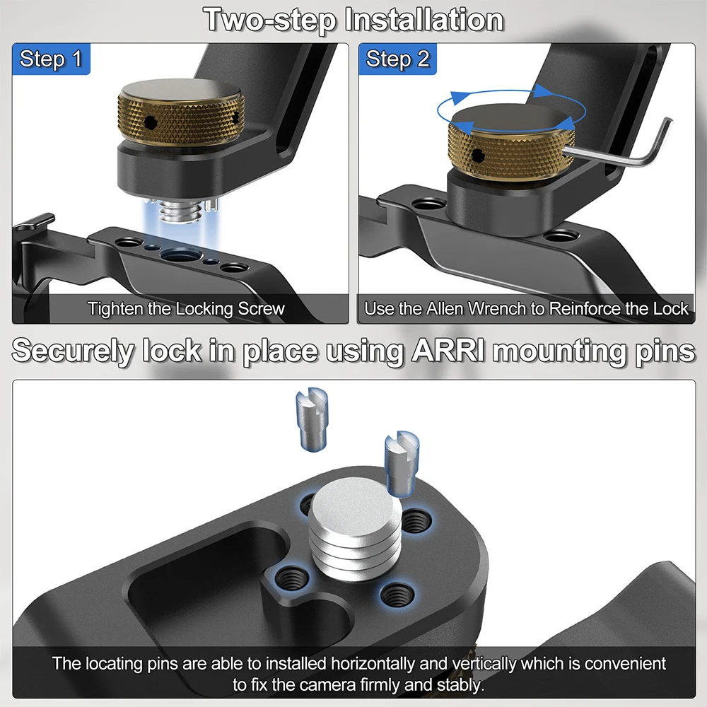 Camera Cage Top Handle with 3/8\