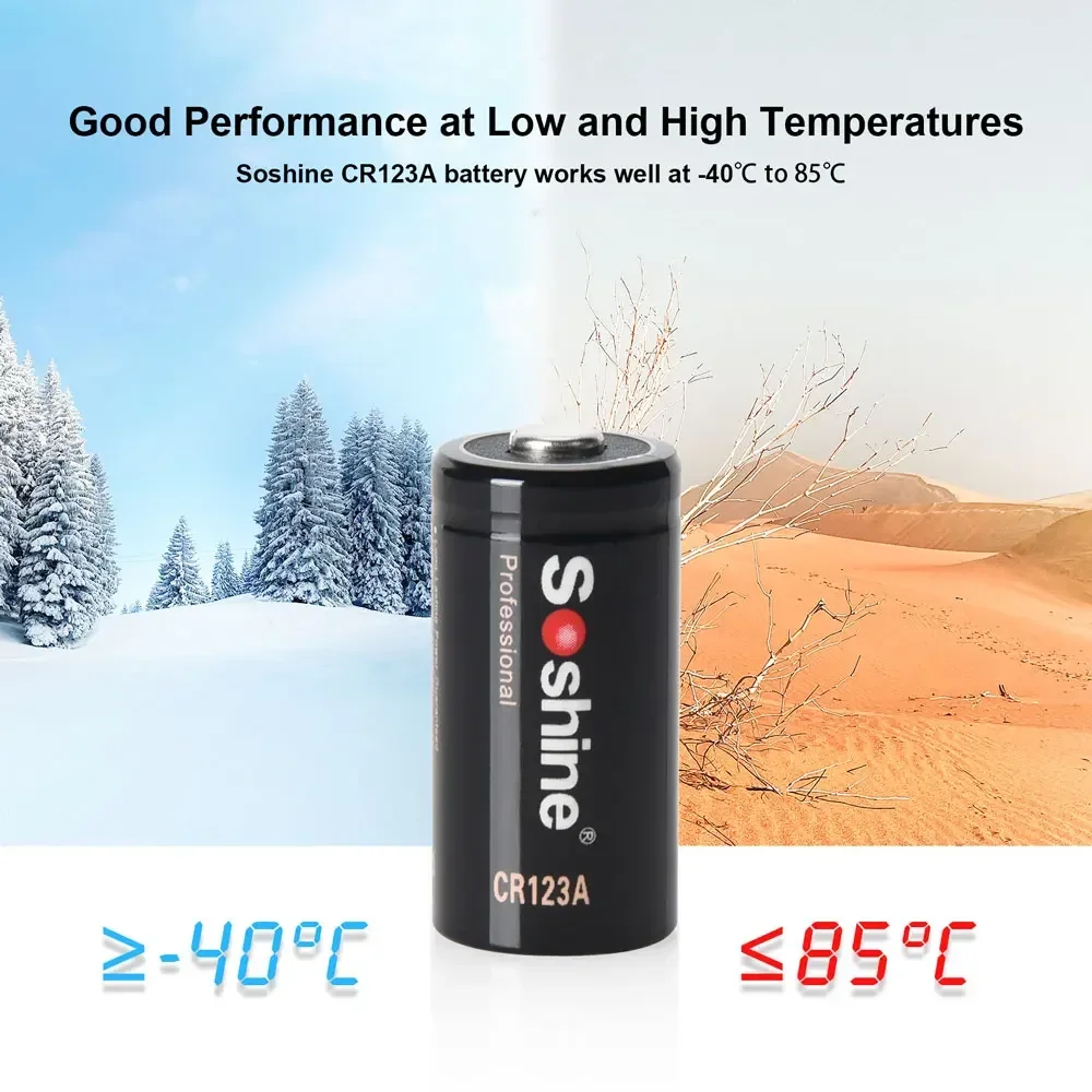 3V CR123A 1600mAh Lithium Battery Non-Rechargeable for Digital Camera Wireless Mouse Calculator Remote Control Electronic Device
