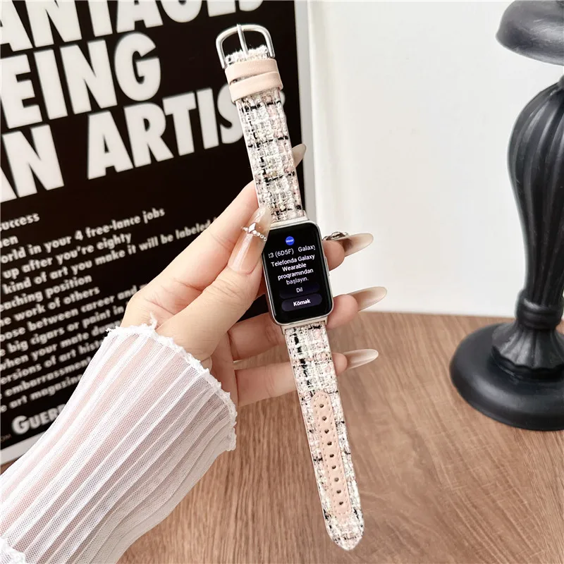Luxury Fashion Woven Watch Band for Samsung Galaxy Fit3 smart replacement wristband strap Fit3 loop watchband
