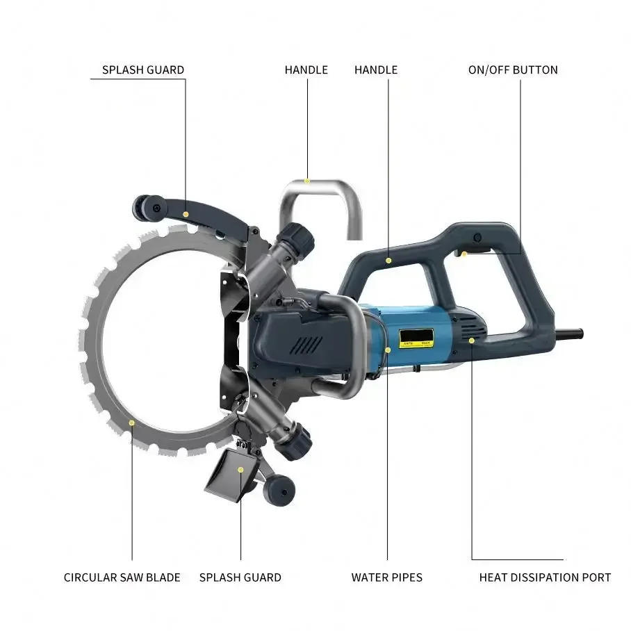 High Power Motor Concrete Cutting Saw Wholesale Dust-free Stone Cutting Machine