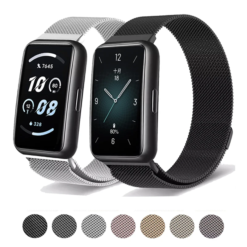 Mlianese Loop für Huawei Band 8 9 Smartwatch Magnetische Correa Handgelenk Uhrenarmbänder Metall Edelstahl Armband Huawei Band 9 Armband