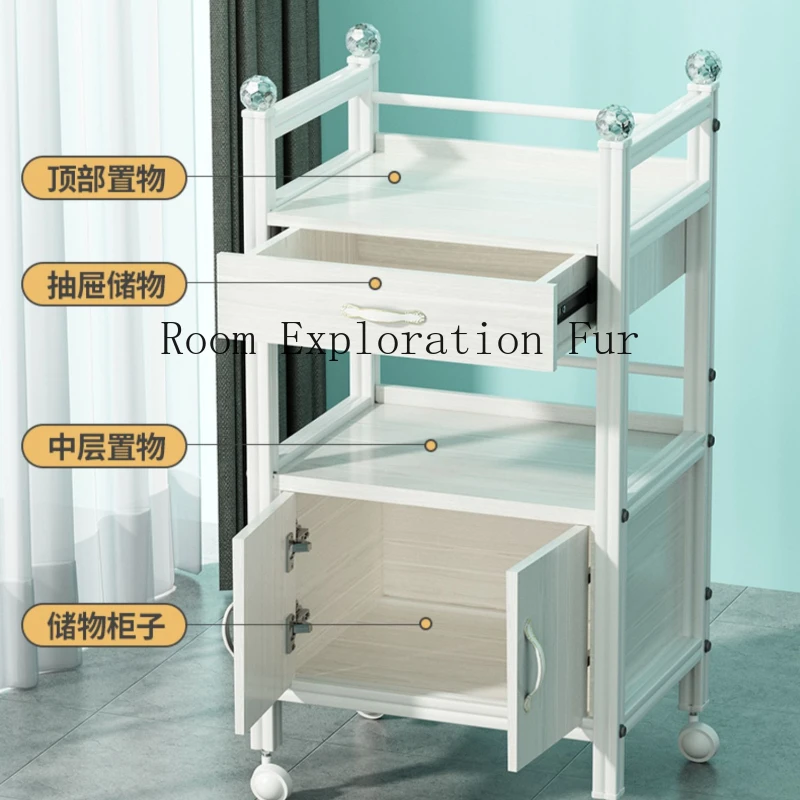 Hairdresser Tool Beauty Salon Trolley Rolling Cosmetic Spa Tattoo Salon Trolley Tea Lash Wozek Narzedziowy Salon Furniture WKST