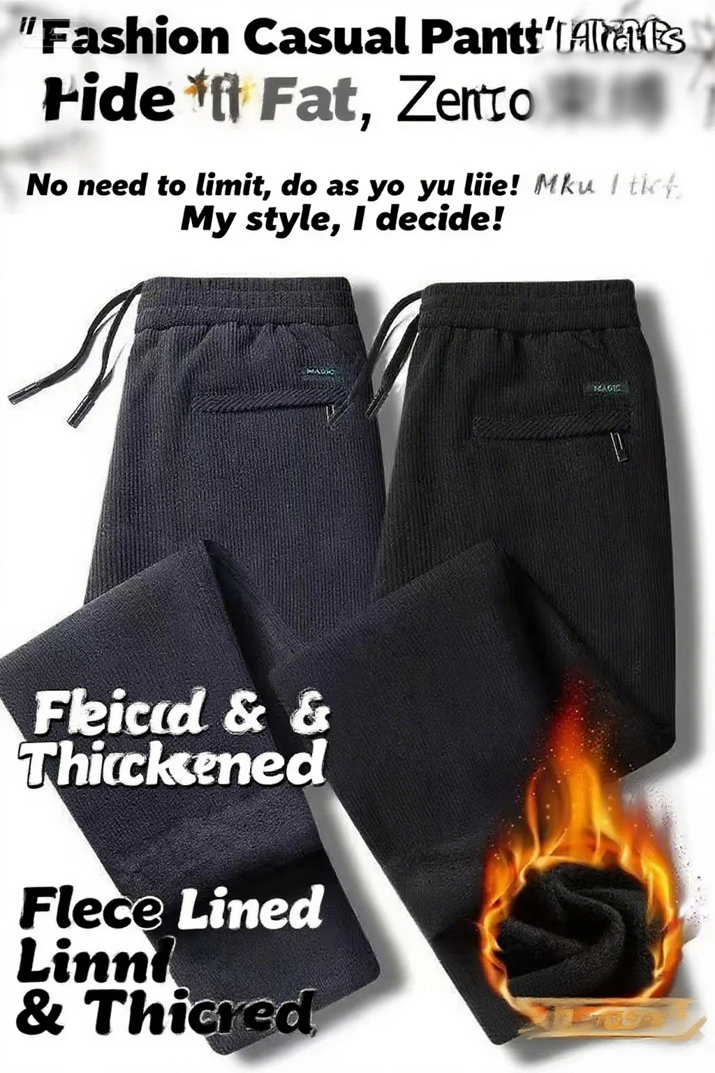 Черно-серые мужские вельветовы – обзор и цена Corduroy Pant Warm