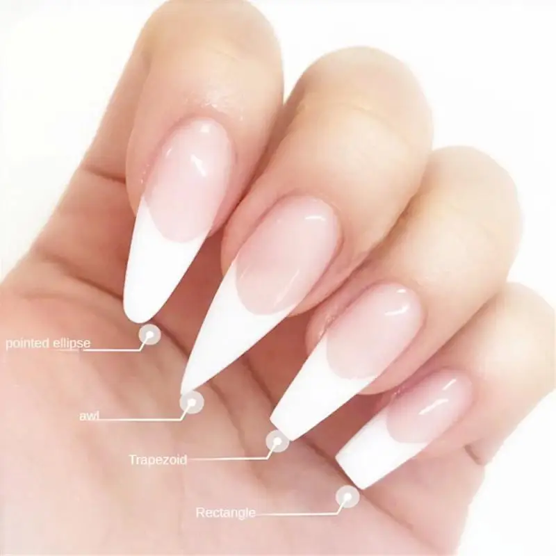 Conjunto de formas de extensão de unhas para unhas de fibra de vidro, extensão acrílica, conjunto de pontas, pacote de extensão, formas de unhas de fibra de vidro